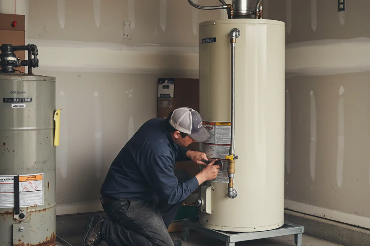 Water heater and shutoff valve replacement in Centerton