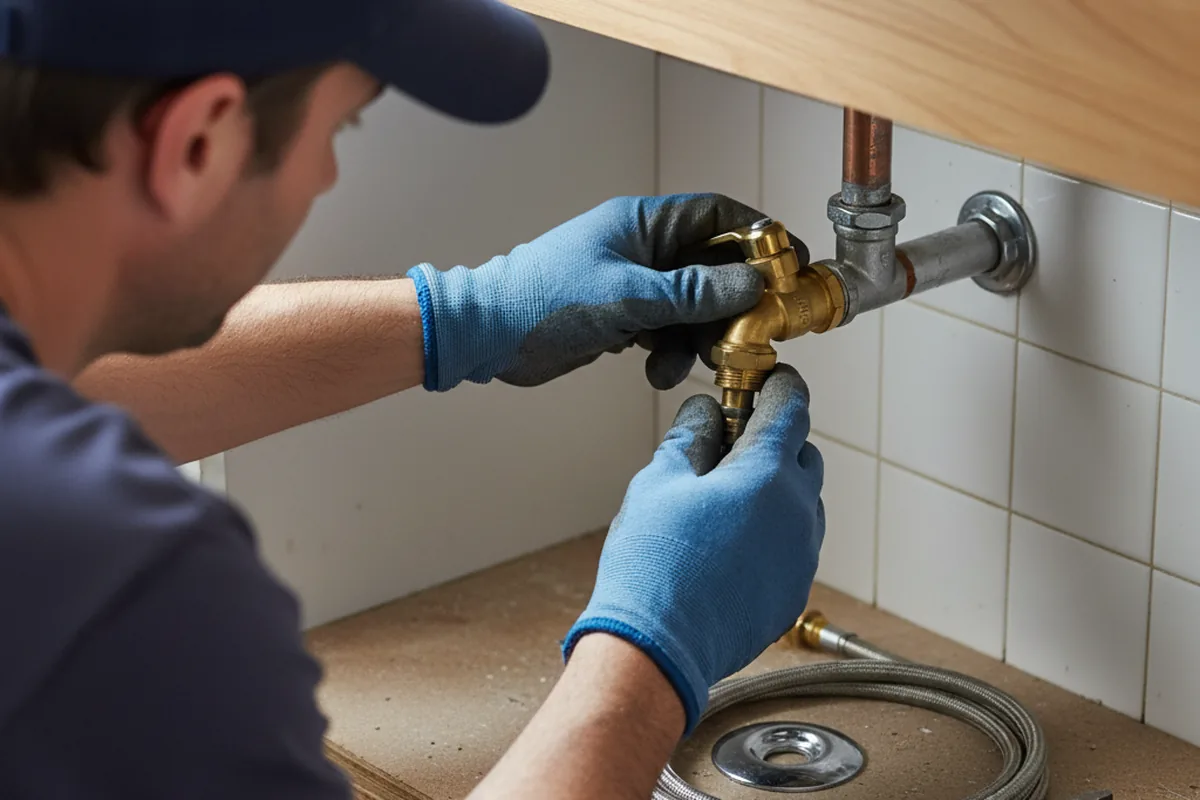 Shutoff valve and fitting work during Emergency Plumbing in Centerton